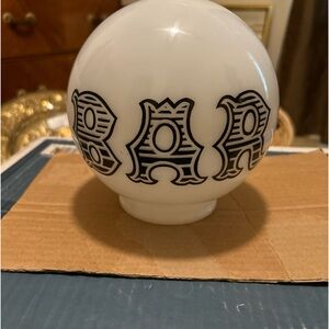 Bar White Milk Glass 6” Globe Lamp Shade 3.25 Fitter